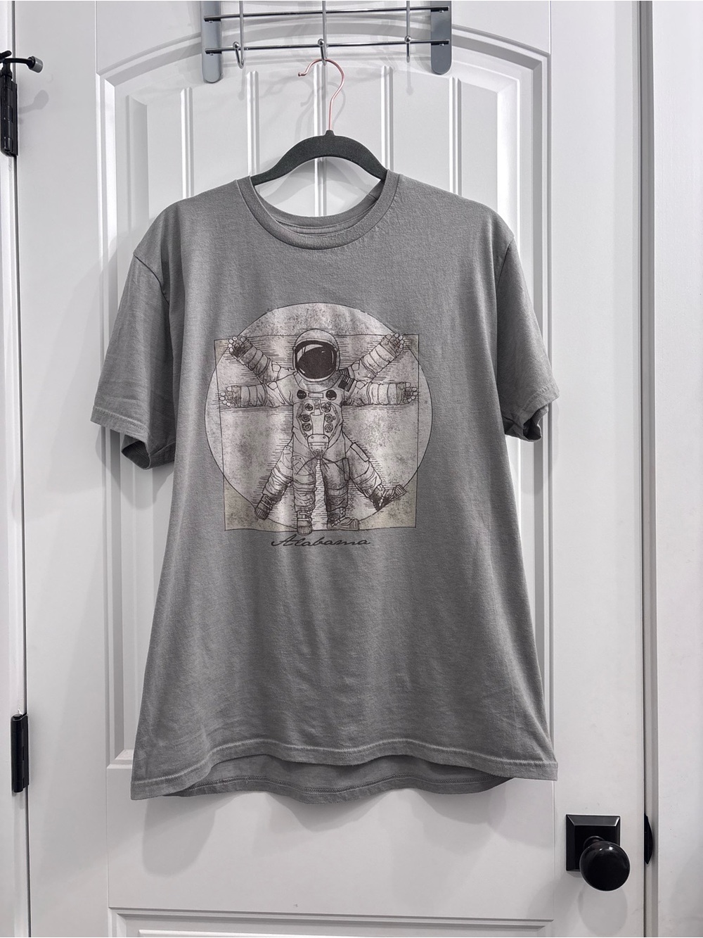 Gray Astronaut Graphic T-Shirt